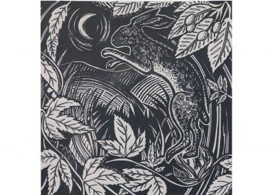 Woodcut-Hares